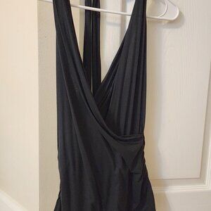 New Black Halter Cross Over Top by VENUS Size S